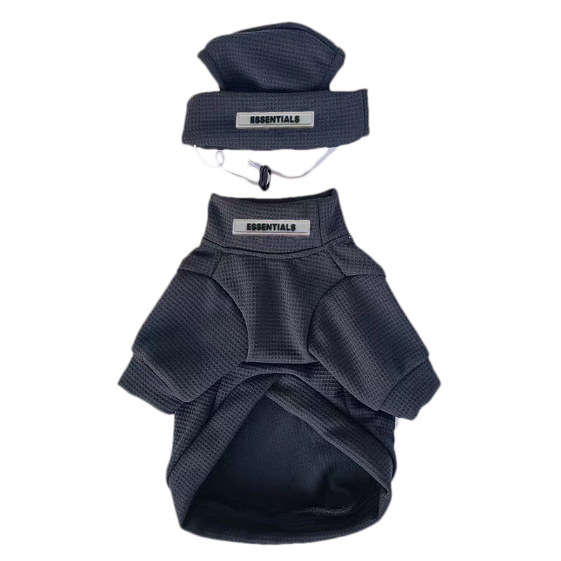 Essentials Dog Sweatshirt with Hat | Designer-Inspired Puppy Gear - 2024 - Puppy Streetwear Shop