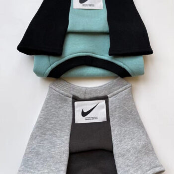 Blue & Black Nike Logo Dog Sweatshirt | Designer Puppy Apparel - 2025 - Puppy Streetwear Shop