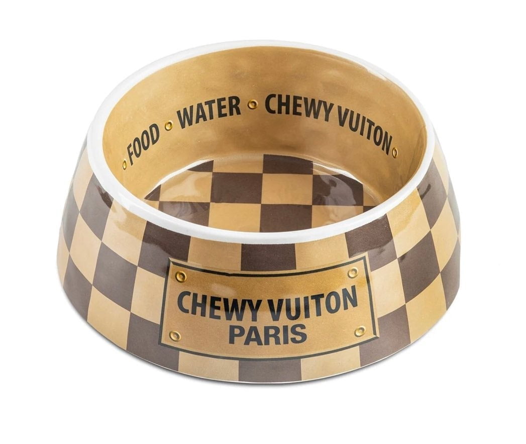Designer Dog Bowl Chewy Vuiton Paris - 2024 - Puppy Streetwear Shop