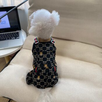 Black Pawcci Dog Jumpsuit - Sleek Canine Fashion - 2025 - Puppy Streetwear Shop