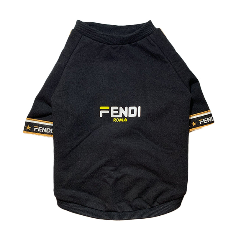 Black Fendi-Inspired Dog Sweatshirt | Elite Puppy Fashion - 2024 - Puppy Streetwear Shop