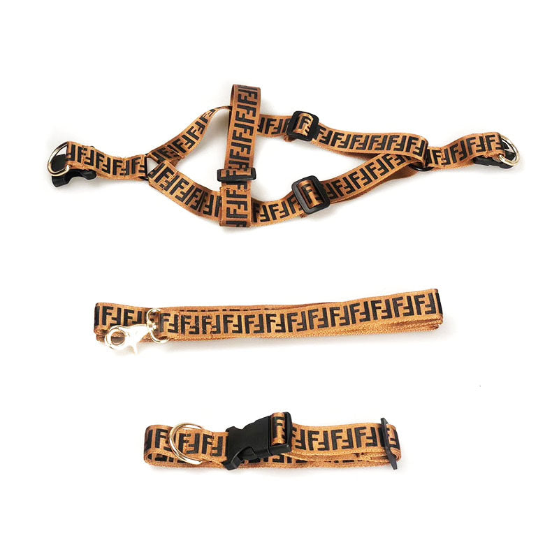 Designer Dog Collar Harness Fendi - 2023 - Puppy Streetwear Shop