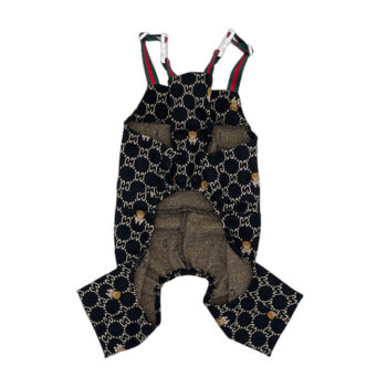 Black Pawcci Dog Jumpsuit - Sleek Canine Fashion - 2025 - Puppy Streetwear Shop