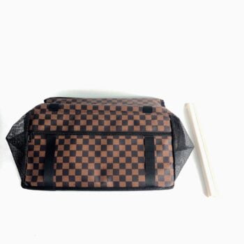 Luxury Brown Checkered Dog Car Seat - Secure Travel for Your Pup - 2026 - Puppy Streetwear Shop