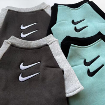 Blue & Black Nike Logo Dog Sweatshirt | Designer Puppy Apparel - 2025 - Puppy Streetwear Shop