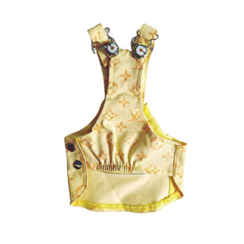 Yellow Louis Pawtton Dog Jumpsuit - Vibrant Canine Luxury - 2025 - Puppy Streetwear Shop