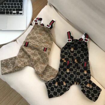 Black Pawcci Dog Jumpsuit - Sleek Canine Fashion - 2025 - Puppy Streetwear Shop