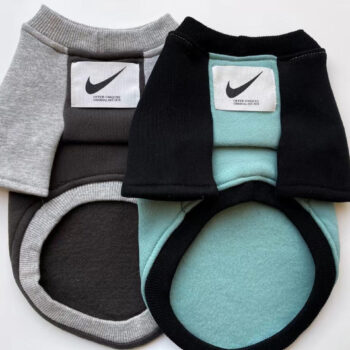 Blue & Black Nike Logo Dog Sweatshirt | Designer Puppy Apparel - 2025 - Puppy Streetwear Shop